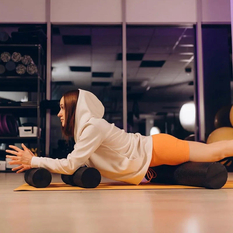 Rolo de Espuma EVA Alta Densidade — Massagem Muscular e Yoga