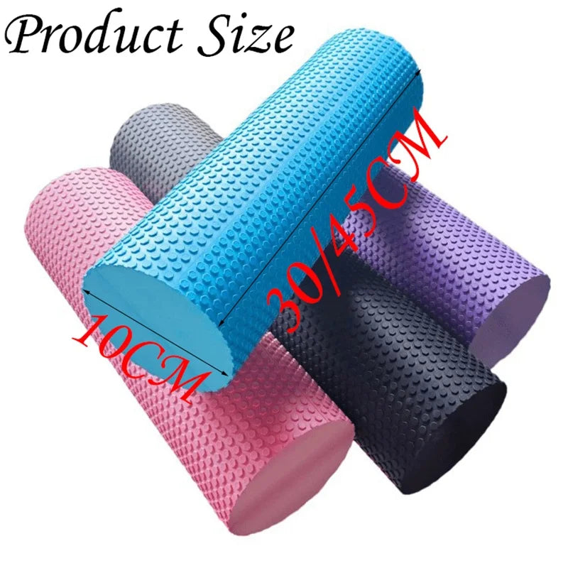 Rolo de Espuma EVA Alta Densidade — Massagem Muscular e Yoga