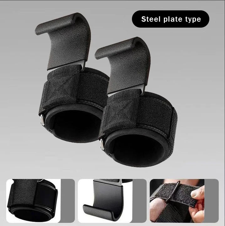 Ganchos de Levantamento com Suporte de Pulso — Pull-Ups e Deadlifts