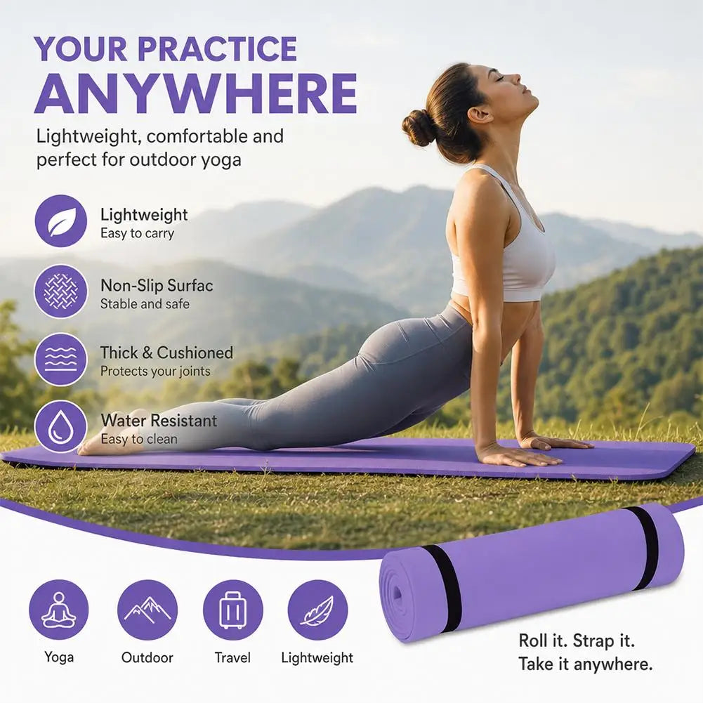 Tapete de Yoga e Pilates Antiderrapante — Ginástica e Fitness