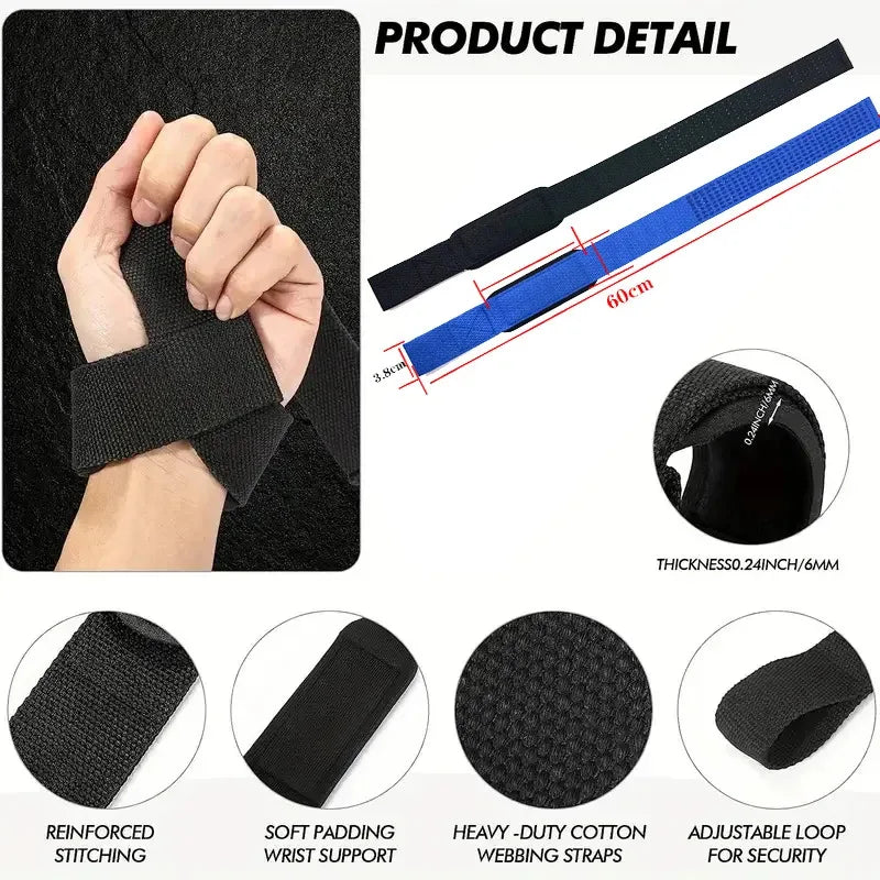 Correias de Pulso para Musculação — Suporte Ajustável para Ginásio
