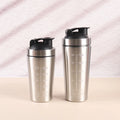 Shaker de Proteína em Aço Inoxidável — 500ml/750ml com Bola Misturadora