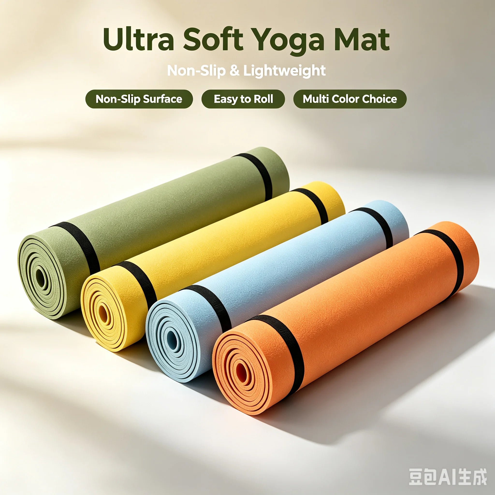 Tapete de Yoga e Pilates — 180x50cm Antiderrapante