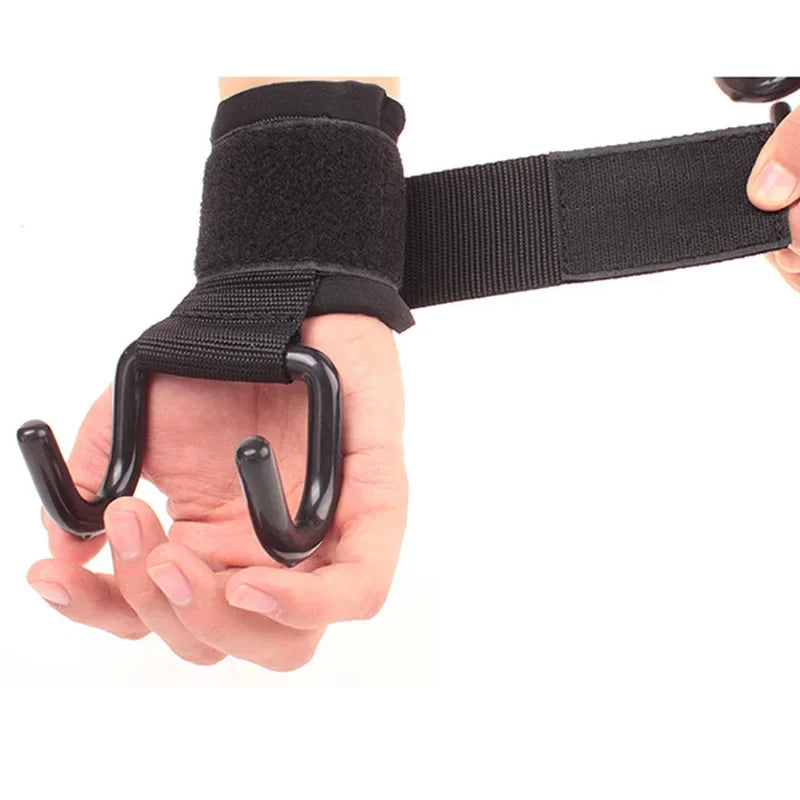 Ganchos de Levantamento com Suporte de Pulso — Musculação e Pull-Ups