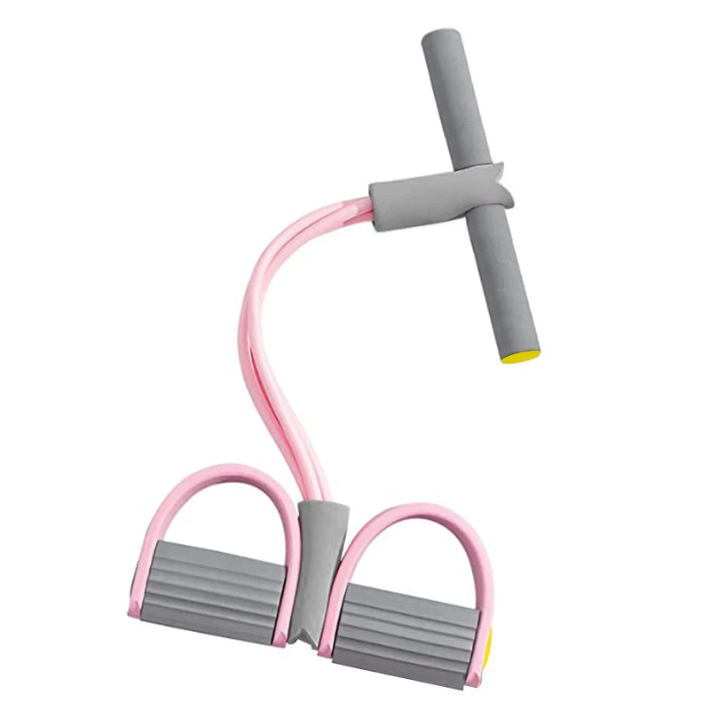 Kit de Bandas de Resistência com Pedal — 4 Tubos para Abdominais e Braços