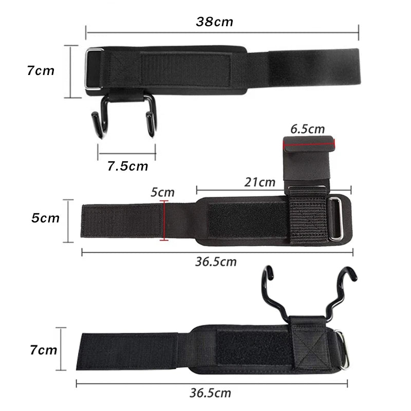 Ganchos de Levantamento com Suporte de Pulso — Pull-Ups e Deadlifts