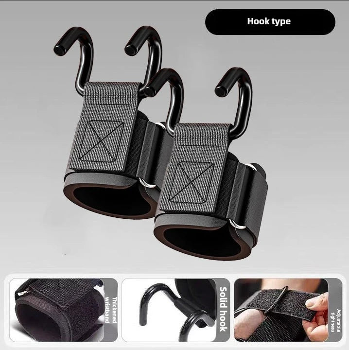 Ganchos de Levantamento com Suporte de Pulso — Pull-Ups e Deadlifts