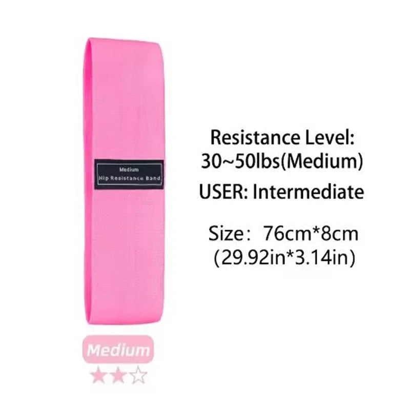 Bandas de Resistência em Tecido para Glúteos e Coxas — Yoga e Ginásio