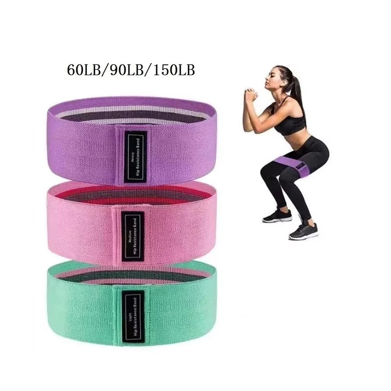 Bandas de Resistência em Tecido para Glúteos e Coxas — Yoga e Ginásio
