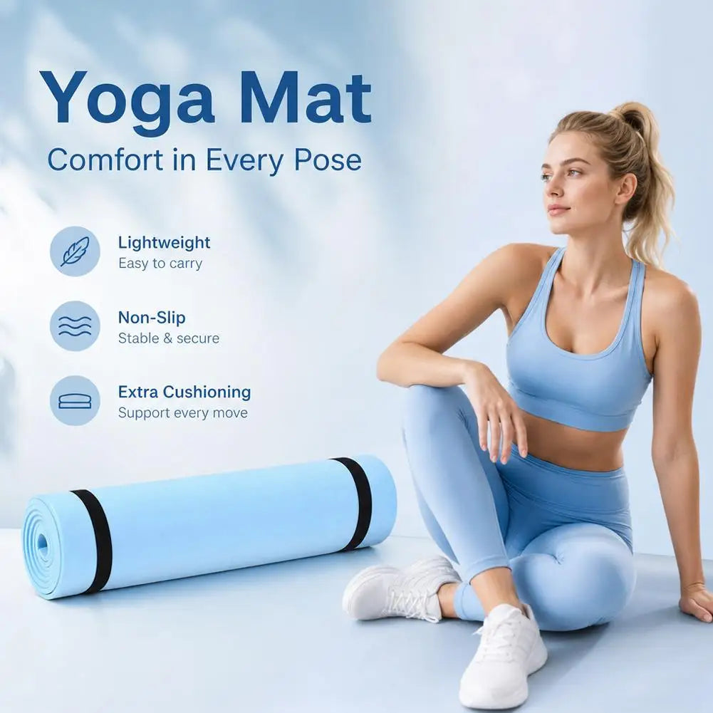 Tapete de Yoga e Pilates Antiderrapante — Ginástica e Fitness