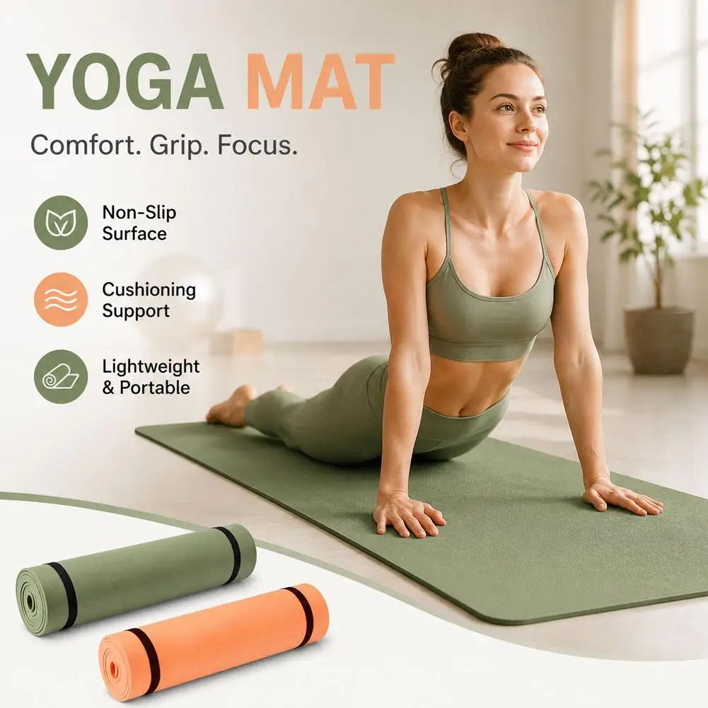 Tapete de Yoga e Pilates — 180x50cm Antiderrapante