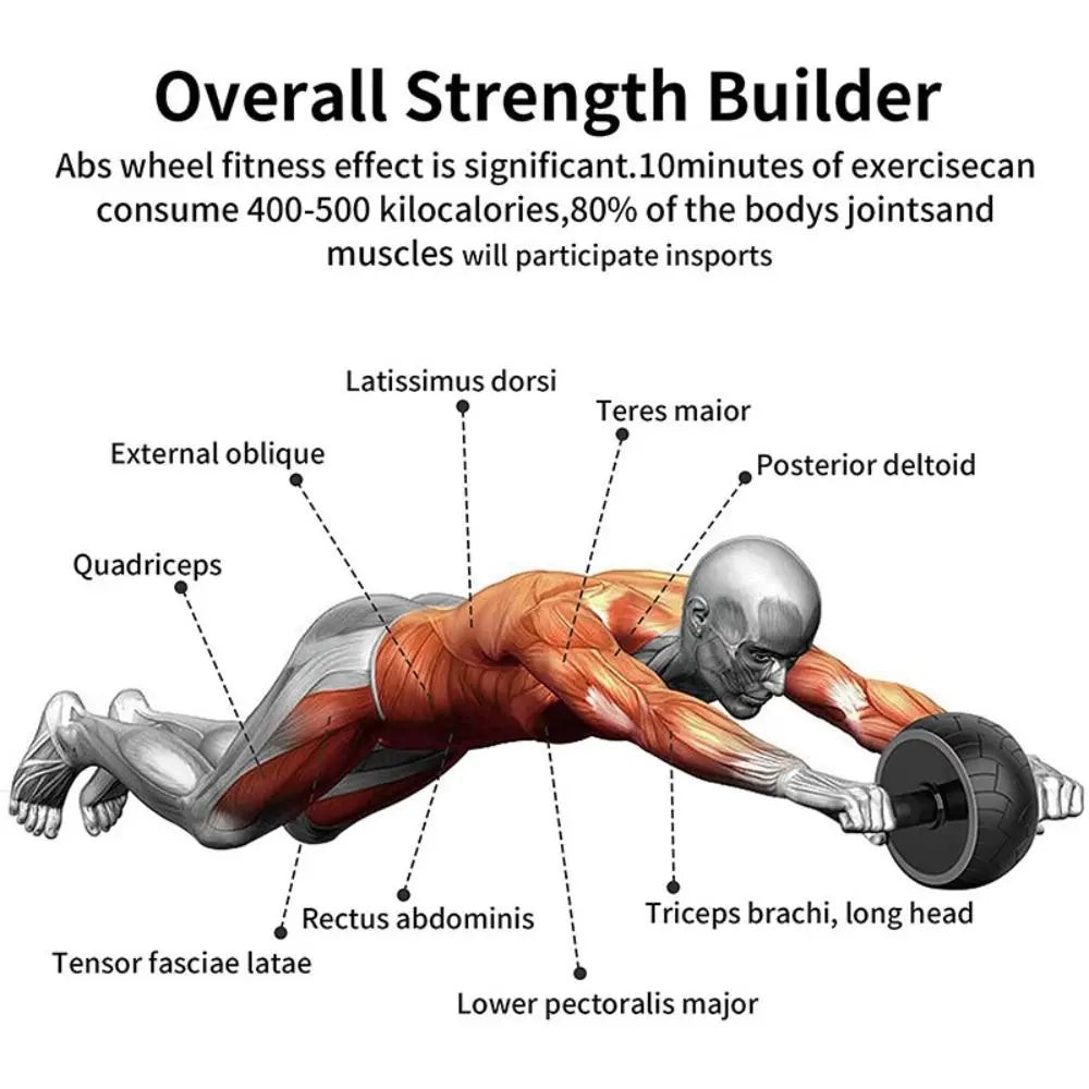 Roda Abdominal Antiderrapante — Treino de Core e Abdominais