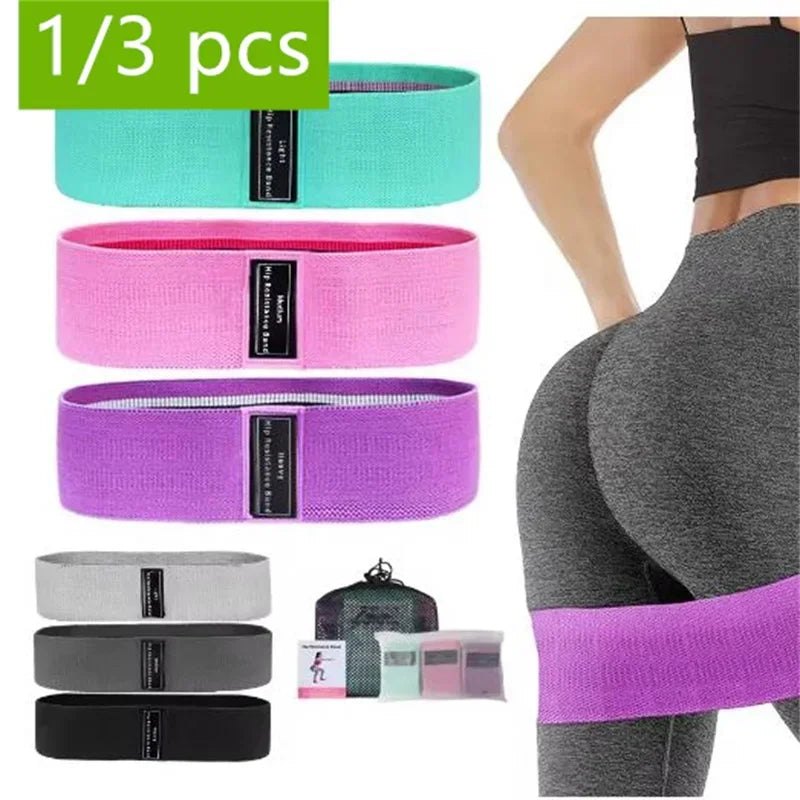 Bandas de Resistência em Tecido para Glúteos e Coxas — Yoga e Ginásio