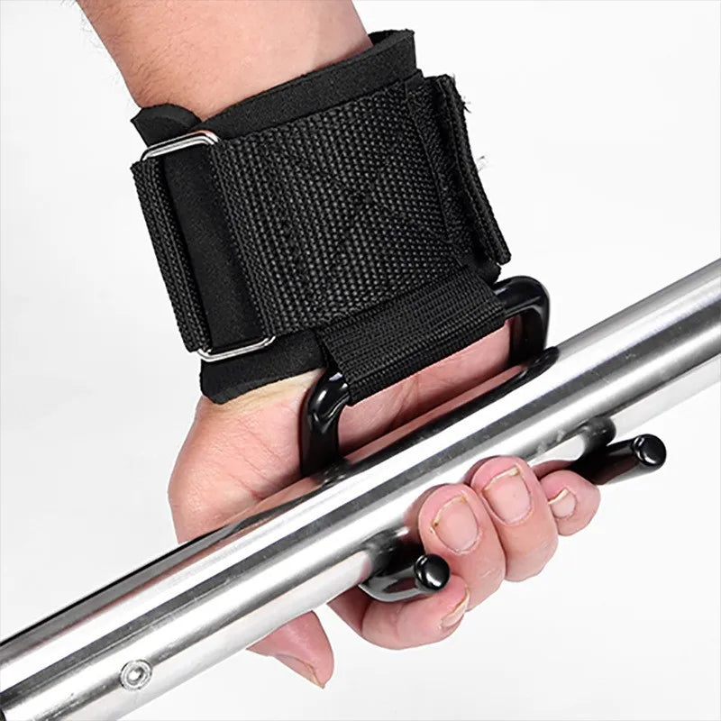 Ganchos de Levantamento com Suporte de Pulso — Musculação e Pull-Ups